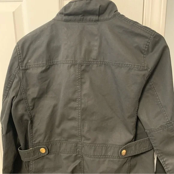 J Crew Relaxed Boyfriend Field Jacket Olive L - Picture 6 of 10